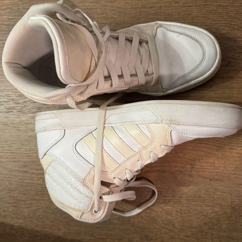 Adidas White High-Top Sneakers